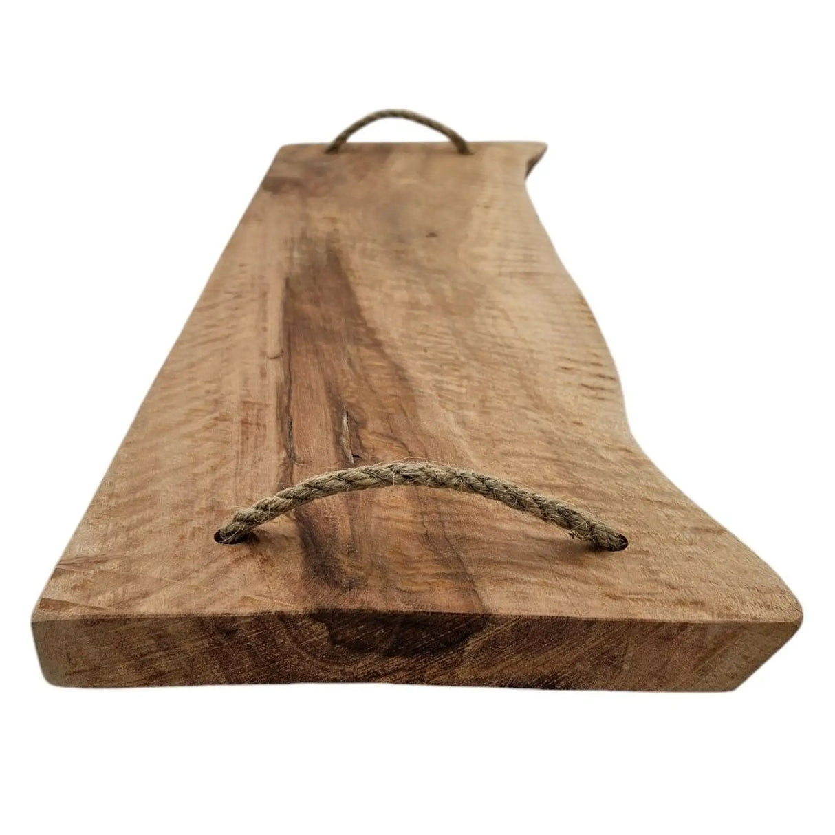 Serviertablett Holz Servierbrett Anrichteplatte Platte Tablett braun 50 cm Lang - Serviertablett