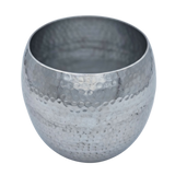 Übertopf Blumentopfe Silber Pflanztopf Deko 2er Set glänzend rund