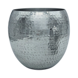 Übertopf Blumentopfe Silber Pflanztopf Deko 2er Set glänzend rund