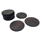 Teakholz Untersetzer rund 10 cm 8er Set – für Getränke & Raclette Rustikale Tischdeko