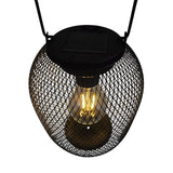 Solarleuchte Metall Gartenleuchte Gartenbeleuchtung warm weiß schwarz LED Leuchte - Hängeleuchte