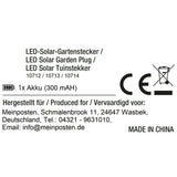 Solarleuchte SKY Solar Solarlampe schwarz Metall Höhe 90 cm Welle - Solarleuchte