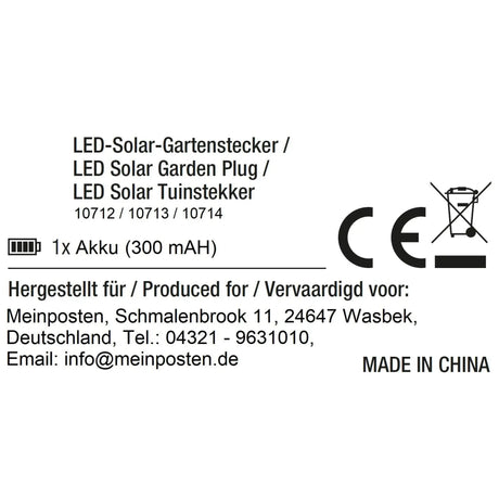 Solarleuchte SKY Solar Solarlampe schwarz Metall Höhe 90 cm Welle - Solarleuchte