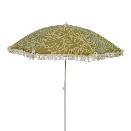 Sonnenschirm Strandschirm Gartenschirm BOHO UV30+ Balkonschirm Fransen - Grün - Sonnenschirm