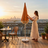 Sonnenschirm Strandschirm Gartenschirm BOHO UV30+ Balkonschirm Fransen - Sonnenschirm