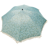 Sonnenschirm Strandschirm Schirm UV Schutz mit Tasche Fransen Grün Ø 170 cm - Sonnenschirm