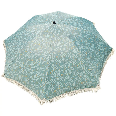 Sonnenschirm Strandschirm Schirm UV Schutz mit Tasche Fransen Grün Ø 170 cm - Sonnenschirm