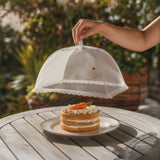 Speisehaube Abdeckhaube Fliegenhaube weiß 2er Set 30x30 cm Zusammenfaltbar - Speisehaube