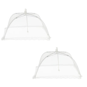 Speisehaube Abdeckhaube Fliegenhaube weiß 2er Set 30x30 cm Zusammenfaltbar - Speisehaube