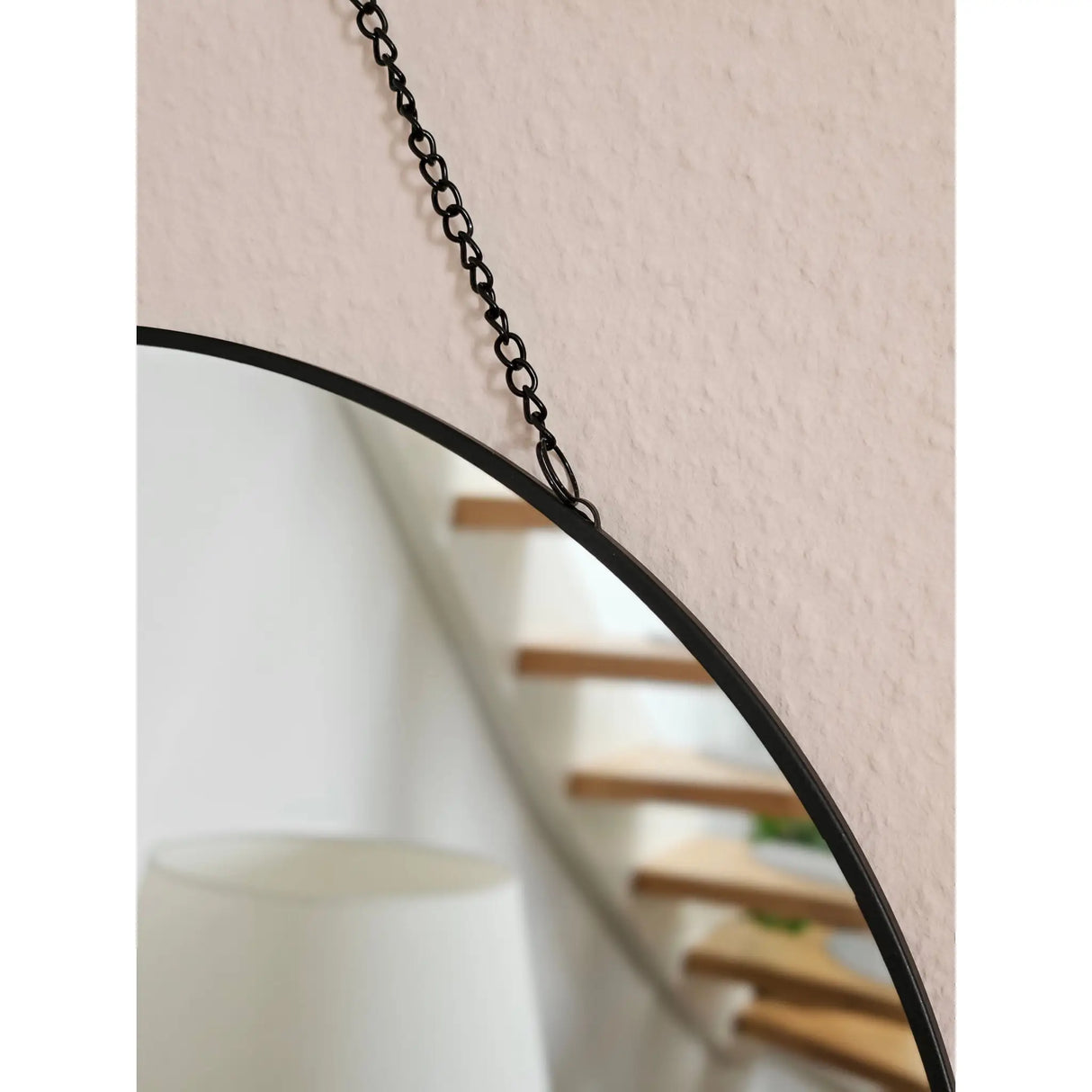 Spiegel rund 30 cm Wandspiegel Metall schwarz Glas Schminkspiegel Dekospiegel - Wandspiegel