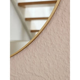 Spiegel rund Wandspiegel Schminkspiegel runder Dekospiegel Metall GOLD Ø 30 cm - Wandspiegel
