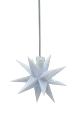 Stern 3D Weihnachtsbeleuchtung Beleuchtung Rot weiß LED Batterie Timer 8 cm - Weiß - Weihnachtsstern LED