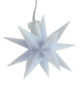 Stern 3D Weihnachtsbeleuchtung Beleuchtung Rot weiß LED Batterie Timer 8 cm - Weihnachtsstern LED