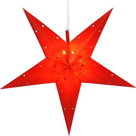 Stern Weihnachtsstern 12 LED 44cm innen außen Timer Rot - Weihnachtsstern