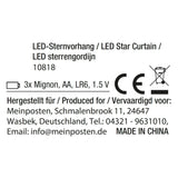 Sternenvorhang Lichterkette LED Timer Batterie 80x85 cm - Lichterkette LED