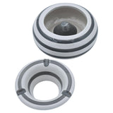 Sturmaschenbecher Mykonos M / XXL 23 cm Maritim grau weiß Aschenbecher gestreift - Aschenbecher