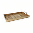 Tablett Dekotablett Holz Mango braun Deko Tischdeko Kerzentablett Holztablett Groß: 57 x 39 cm - Holztablett