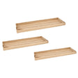 Tablett Holz 3er Set Dekotablett 30-60 cm Holztablett Serviertablett Basteln - Dekotablett