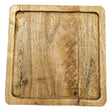 Tablett Mangoholz Holztablett Mango Holz Teller Deko braun hellbraun 24x24 cm - Holztablett