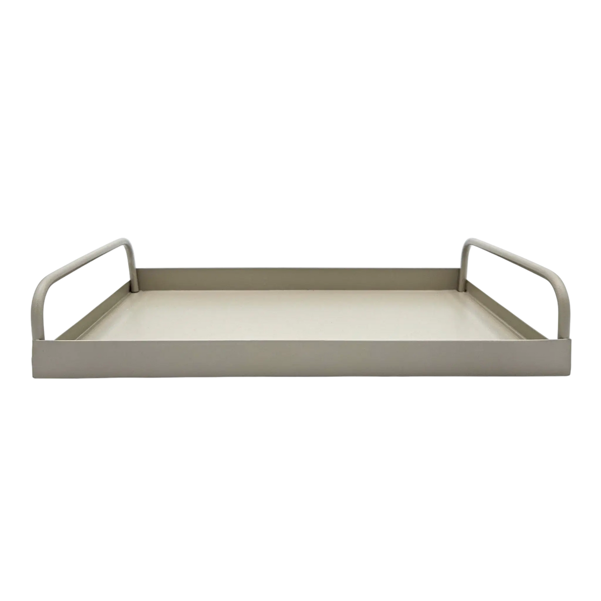 Tablett Metall 2er Set Beige Modern Serviertablett Dekotablett 38x28 u 30x20 cm Sand - Dekotablett