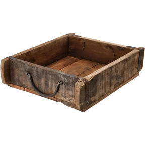 Tablett Ziegelform Kiste Holzkasten recyceltes Holz Landhaus Kasten 31x25 cm - Landhaus Tablett