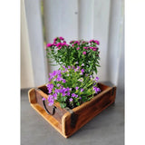 Tablett Ziegelform Kiste Holzkasten recyceltes Holz Landhaus Kasten 31x25 cm - Landhaus Tablett