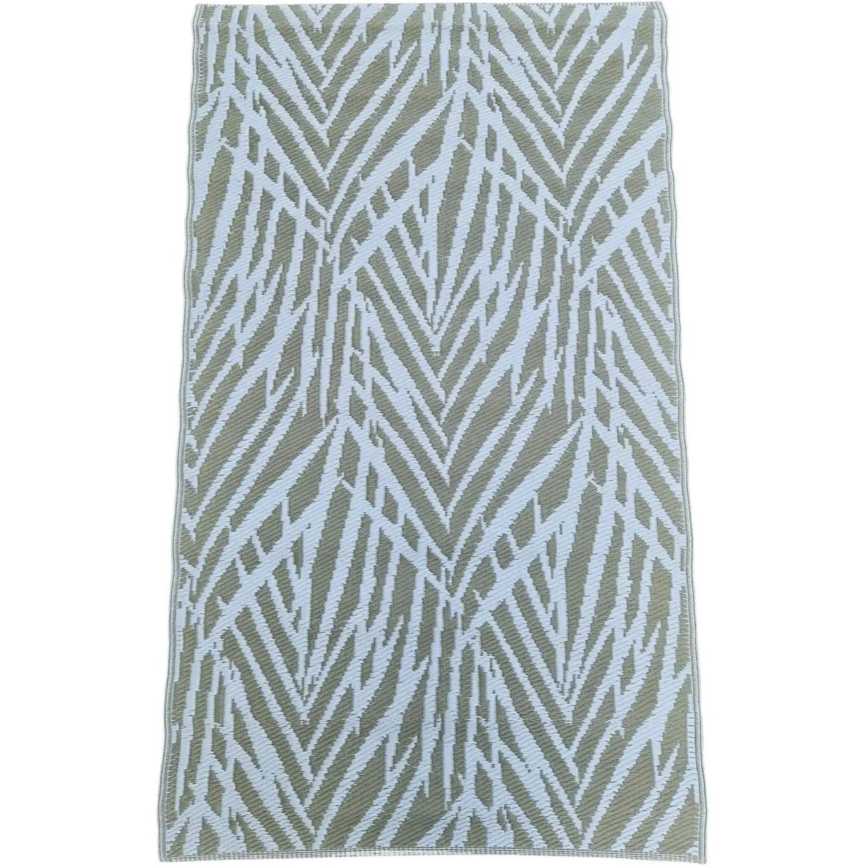 Teppich Outdoor Balkonteppich außen Balkon Terrasse taupe weiß 150 x 90 - Balkonteppich