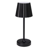 Tischleuchte Lampe Leuchte LED weiß schwarz Batterie Leselampe Nachttischlampe - Schwarz geriffelt - Leuchte Touch