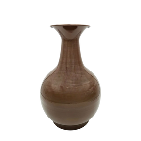 Vase Blumenvase XXL Dekovase Metallvase Beige Braun 38x25 Retro Blumengefäß - Braun - Vase