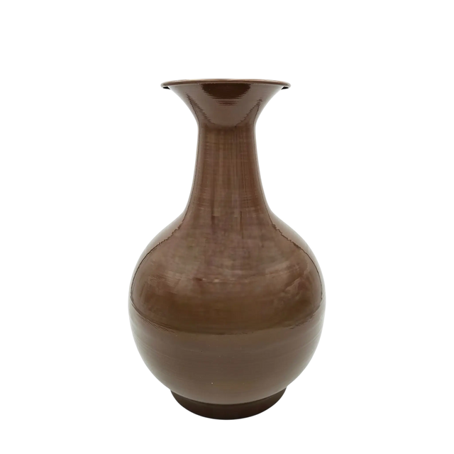 Vase Blumenvase XXL Dekovase Metallvase Beige Braun 38x25 Retro Blumengefäß - Braun - Vase