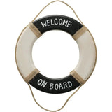Wandbild Rettungsring Maritim schwarz 20 cm Holz Wanddeko Jute Deko Küs - Rettungsring Maritim