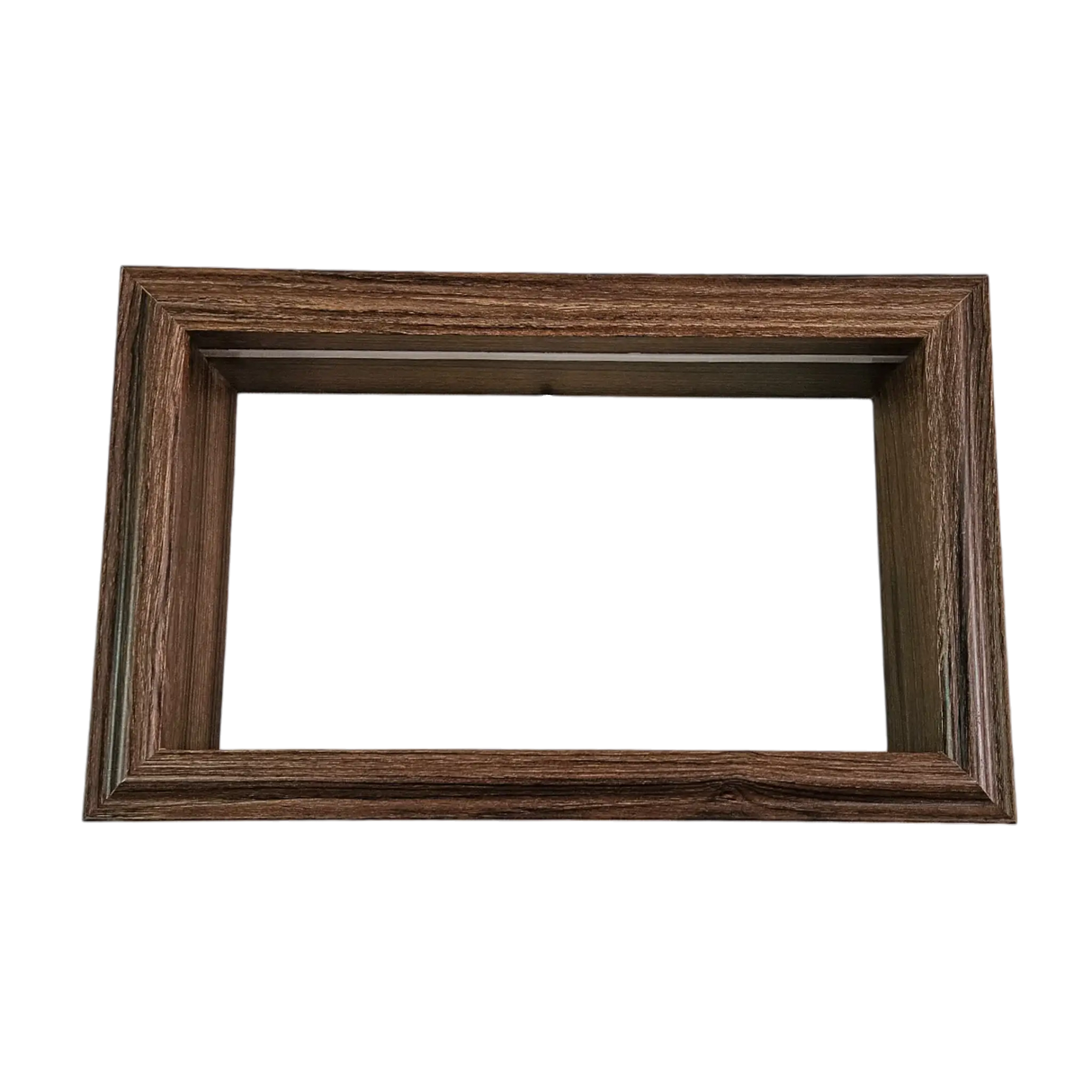 Wandregal Holzregal Dekoregal Modern mit LED 40x25 cm braun Bilderrahmen - Wandregal