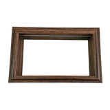 Wandregal Holzregal Dekoregal Modern mit LED 40x25 cm braun Bilderrahmen - Wandregal