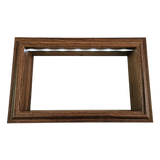 Wandregal Holzregal Dekoregal Modern mit LED 40x25 cm braun Bilderrahmen - Wandregal