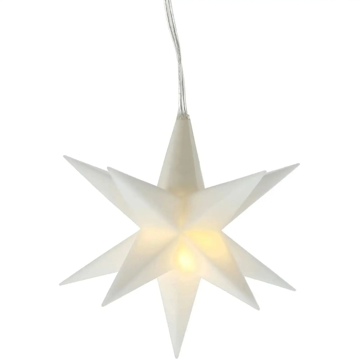 Weihnachtsstern LED Stern Deko Weihnachtsbeleuchtung Batterie Timer weiß Ø 11 cm - Weihnachtsstern LED