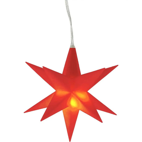 Weihnachtsstern LED Stern Deko Weihnachtsbeleuchtung Batterie Timer rot - Weihnachtsstern LED