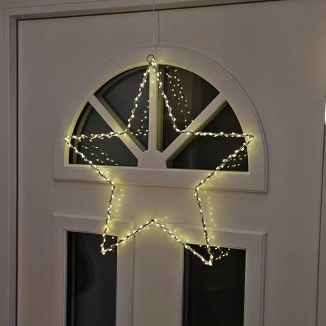 Weihnachtsstern Weihnachtsbeleuchtung XXL 50 cm 150 LED Stern Timer Batterie - Weihnachtsbeleuchtung