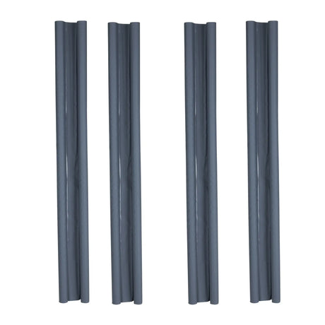 Zugluftstopper Doppeldichtung Türdichtung grau Energiesparend 2er SET 95 cm KÜRZBAR - 4 Stück - Zugluftstopper