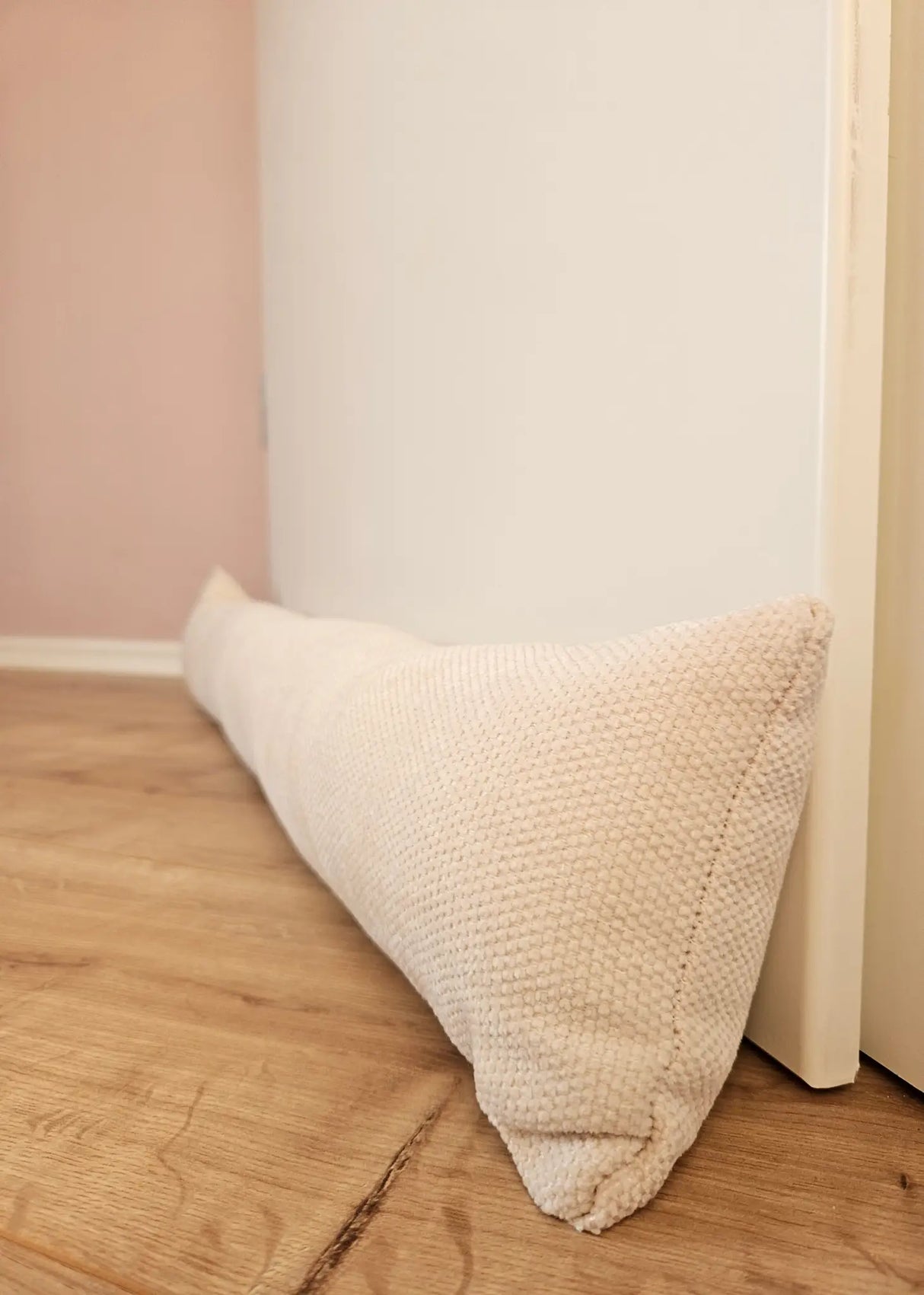 Zugluftstopper Türdichtung Türwindstopper Türen und Fenster Stoff grau creme beige 90 cm - Zugluftstopper