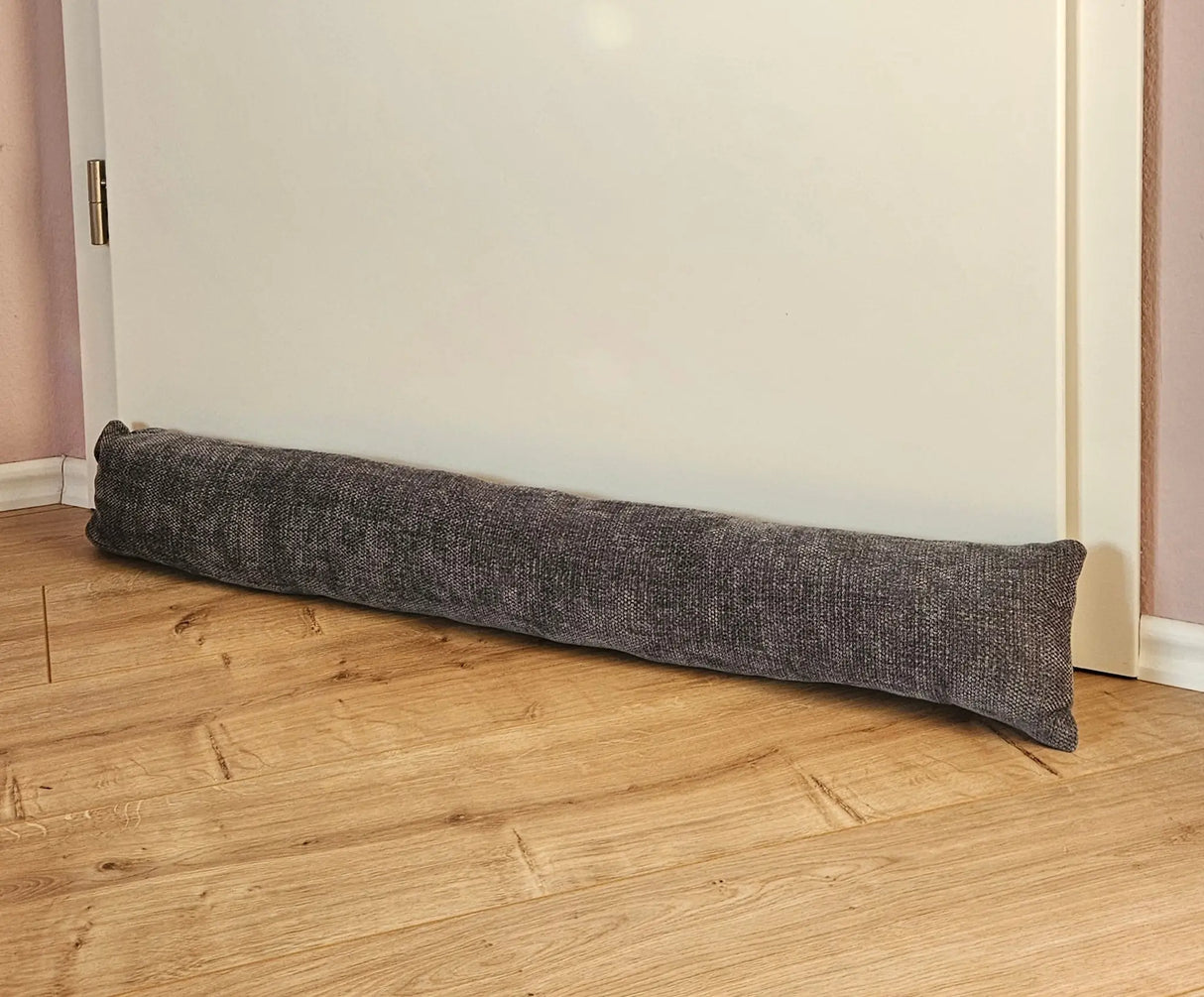 Zugluftstopper Türdichtung Türwindstopper Türen und Fenster Stoff grau creme beige 90 cm - Anthrazit - Zugluftstopper