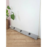 Zugluftstopper Windstopper Türdichtung Türvorleger Stern grau 90x10 cm - Zugluftstopper